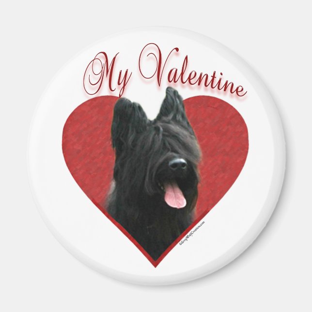 Meine Briard Valentine Magnet (Vorne)