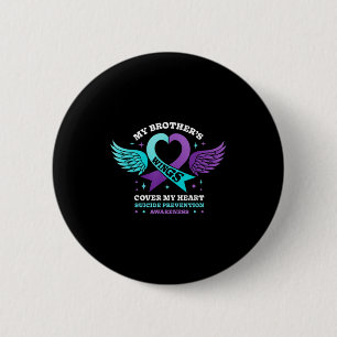 Meine Brüder Wings decken meine Herz-Suizidprävent Button