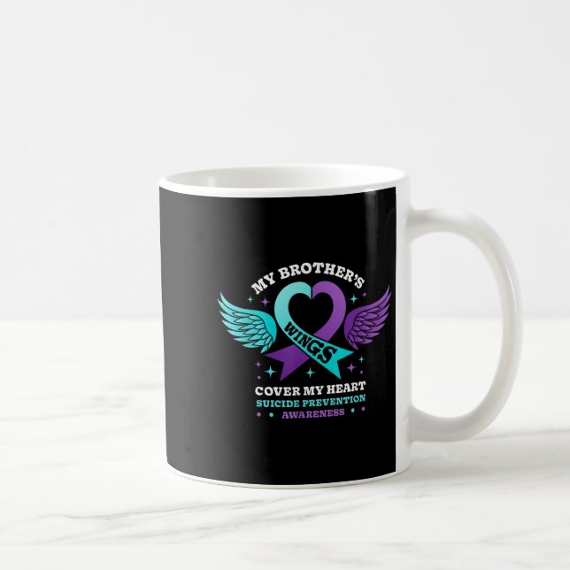 Meine Brüder Wings decken meine Herz-Suizidprävent Kaffeetasse (Rechts)