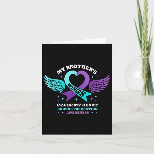 Meine Brüder Wings decken meine Herz-Suizidprävent Karte (Vorderseite)
