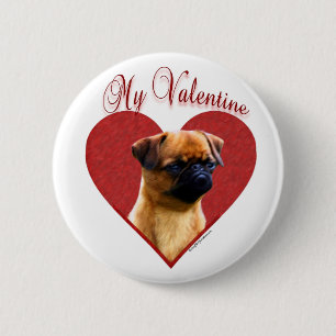 Meine Brüssel Griffon Valentine Button