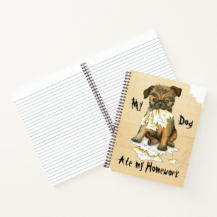 Meine Brüsseler Griffon Ate meine Hausaufgaben Notizbuch