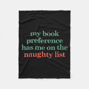 Meine Buchvorliebe hat mich auf der Naughty-Liste Fleecedecke