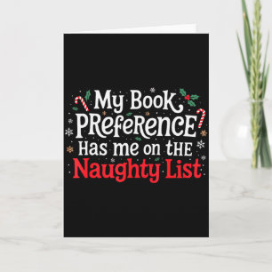 Meine Buchvorliebe Naughty List Leser Lustiger Chr Karte