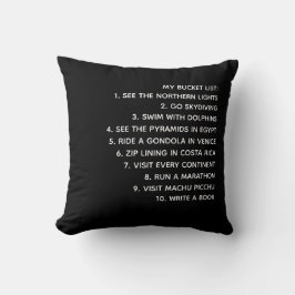 MEINE BUCKET LISTE! Personalisierter Kissen