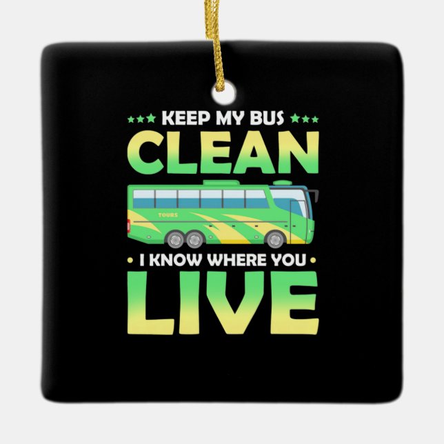 Meine Busreinigung behalten Keramikornament (Vorderseite)