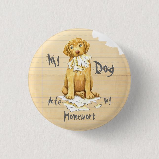 Meine Chessie Ate My Hausaufgaben Button (Vorderseite)
