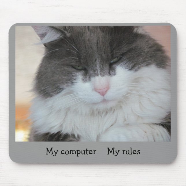 Meine Computerregeln Mousepad (Vorne)
