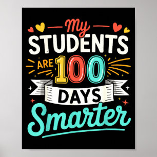 Meine coolen Schüler 100 Tage schlauer Poster