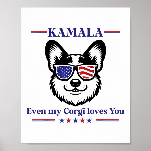 Meine Corgi-Lieben Kamala Harris für Präsident Ele Poster (Vorne)