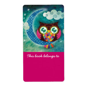 Meine Crescent Owl Buchschilder Etiketten