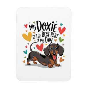 Meine Dackel ist der beste Teil meines Tages Magnet