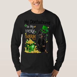 Meine Dackel ist mein Glücksbringer Niedlicher Hun T-Shirt