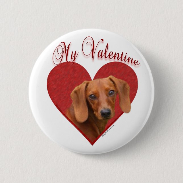 Meine Dackel Valentine Button (Vorderseite)