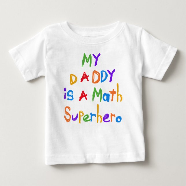 Meine Daddy Math Superhero T - Shirt und Geschenke (Vorderseite)