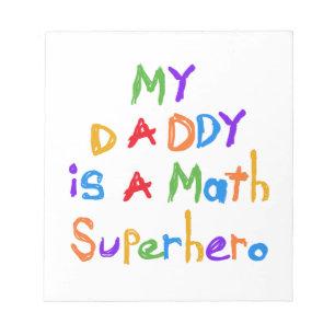 Meine Daddy Math Superhero T - Shirt und Geschenke Notizblock
