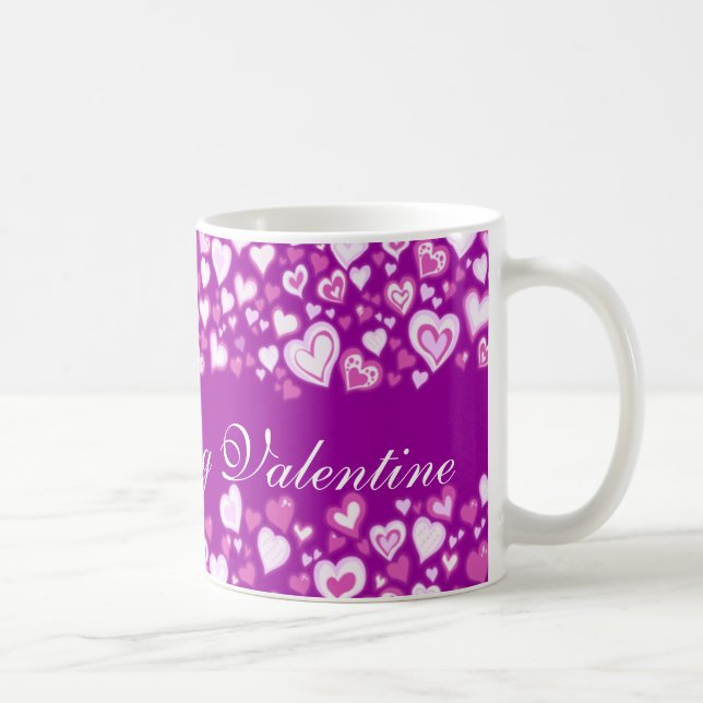 "Meine Darling Valentine" - lila rosa Tasse (Rechts)