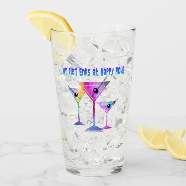 Meine Diät beendet an glückliche Stunde #Drink Glas (Vorderseite Ice)