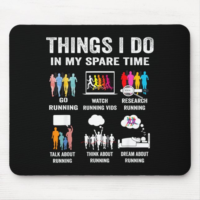Meine Dinge Freizeit Hobby Laufen Mousepad (Vorne)