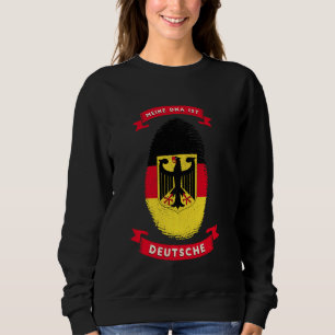Meine DNA ist die Fingerabdruck-Nation der deutsch Sweatshirt