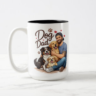 Meine-Dog-Thinks-I'm-Awesome-Tasse – Lustiges Gesc Zweifarbige Tasse