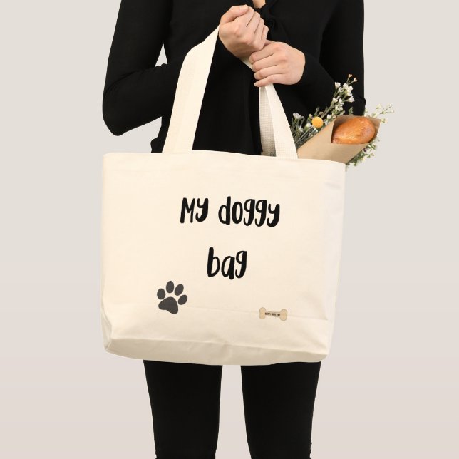 Meine Doggy Bag, groß Jumbo Stoffbeutel (Vorderseite (Produkt))