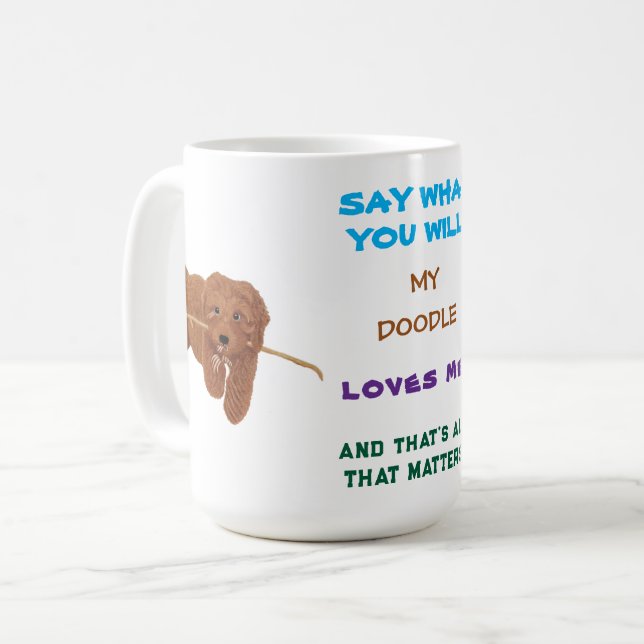 Meine Doodle-Lieblings-Tasse Kaffeetasse (Vorderseite Links)