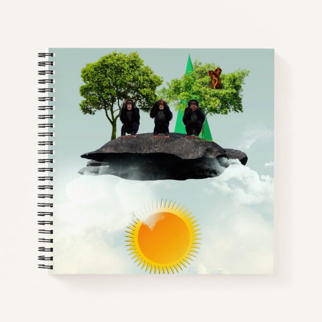 Meine drei Affen Notizbuch (Vorderseite)