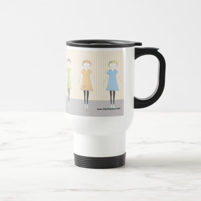 Meine drei Schwester-Logo-Kaffee-Reise-Tasse Reisebecher (Rechts)