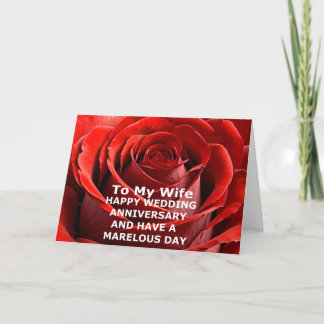 Meine Ehefrau Hochzeit Jubiläumskarte rote Rose Dankeskarte