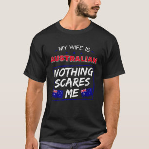 Meine Ehefrau ist Australien Heritage Roots Fla T-Shirt