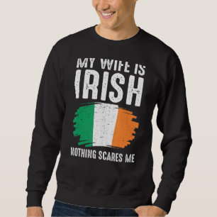 Meine Ehefrau ist die irische Flagge Heritage Root Sweatshirt