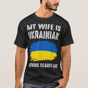 Meine Ehefrau ist die ukrainische Stolperflagge Er T-Shirt