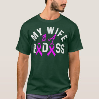 Meine Ehefrau ist ein Badass-Brustkrebs-Bewusstsei T-Shirt