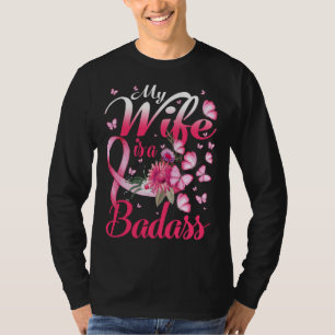 Meine Ehefrau ist ein Badass-Brustkrebs T-Shirt
