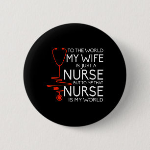Meine Ehefrau ist ein Krankenpfleger-T-Shirt Button
