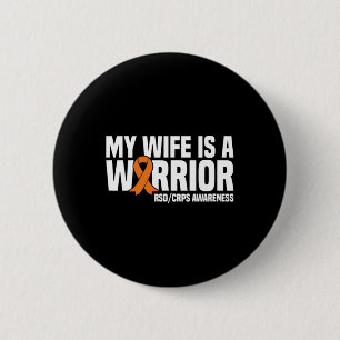 Meine Ehefrau ist ein Krieger Orange Ribbon Rsdcrp Button