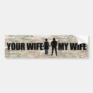 Meine Ehefrau ist im Militär Autoaufkleber