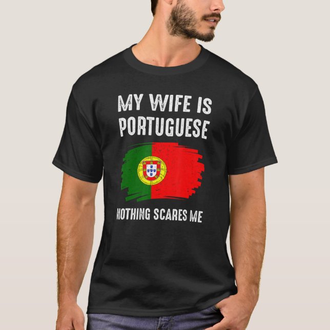 Meine Ehefrau ist Portugiesisches Staatsflagge T-Shirt (Vorderseite)
