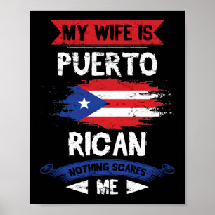 Meine Ehefrau ist Puerto Rico Heritage Root Poster