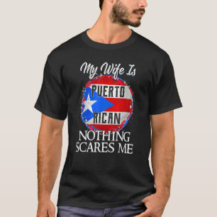 Meine Ehefrau ist Puerto Rico Heritage Roots Flag  T-Shirt