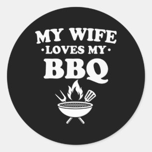 Meine Ehefrau Liebe Meine Grillen Funny Grillen By Runder Aufkleber