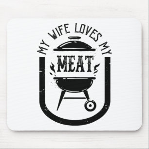Meine Ehefrau Liebe meine Meetings Funny Pun Grill Mousepad