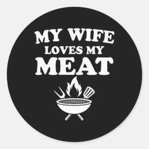 Meine Ehefrau Lieben mein Fleisch Funny Grillen By Runder Aufkleber