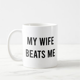 Meine Ehefrau schlägt mich Funny Husband Kaffeetasse