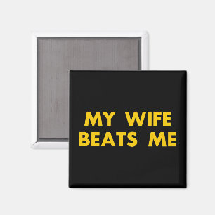 Meine Ehefrau schlägt mich Retro Vintag Funny Magnet