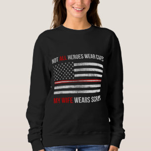 Meine Ehefrau trägt Scrubs Krankenpflege Thin Red Sweatshirt
