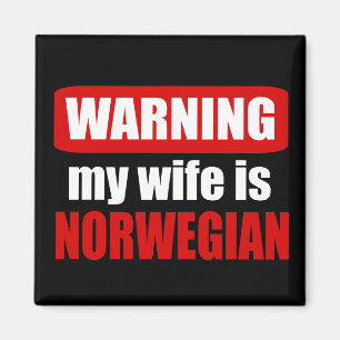 Meine Ehefrau zu warnen ist norwegisch Magnet