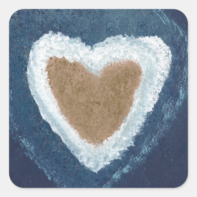 Meine eigene private Insel Quadratischer Aufkleber (Vorderseite)