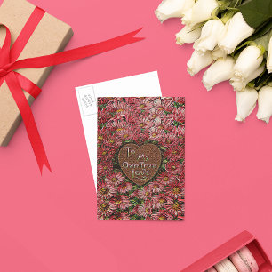 Meine eigene wahre Liebe Herz und Blume Postkarte